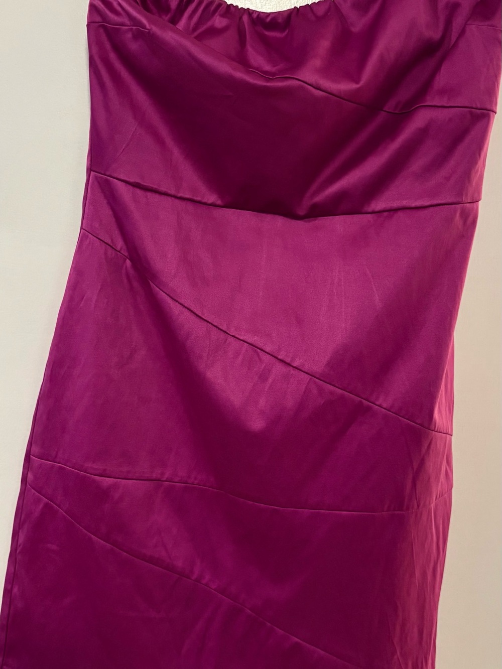 Wishes Wishes Wishes Strapless Fuchsia Sheath Dress